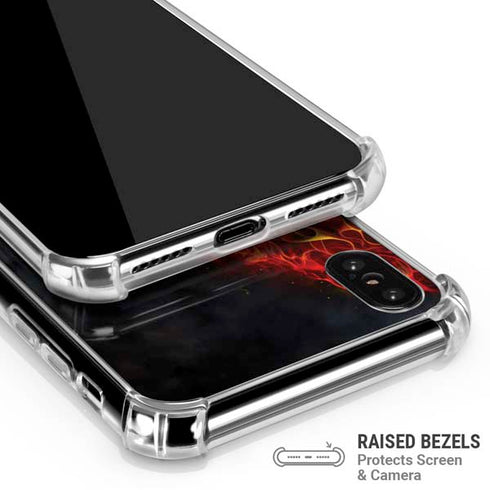 Fire Stalker Wolf by Tom Wood iPhone XS Max Clear Case